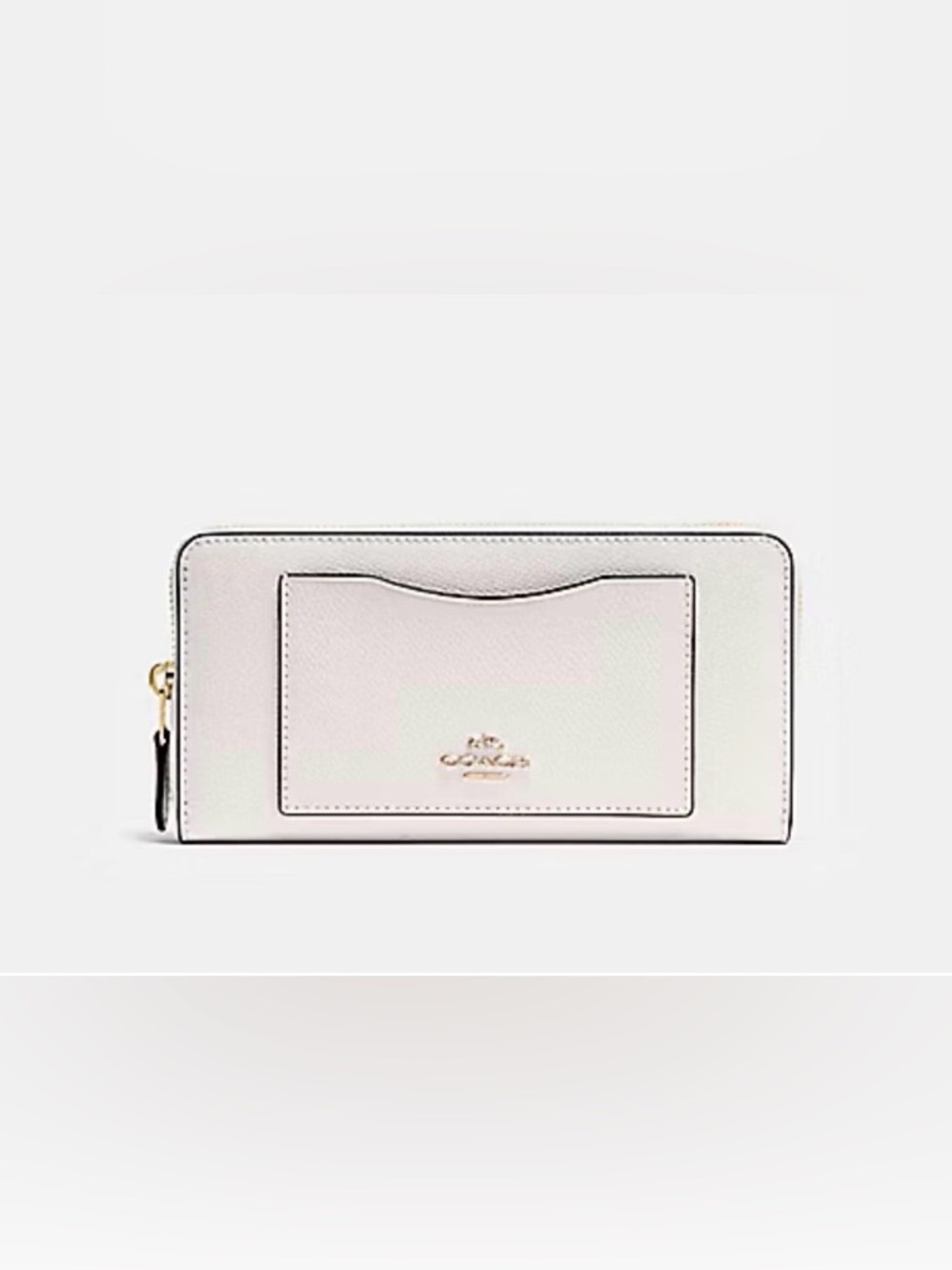 Coach: Chalk Crossgrain Leather Accordion Wallet